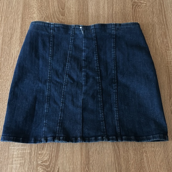 NWT Free People Layla Denim Mini in Deep Indigo - Picture 5 of 7